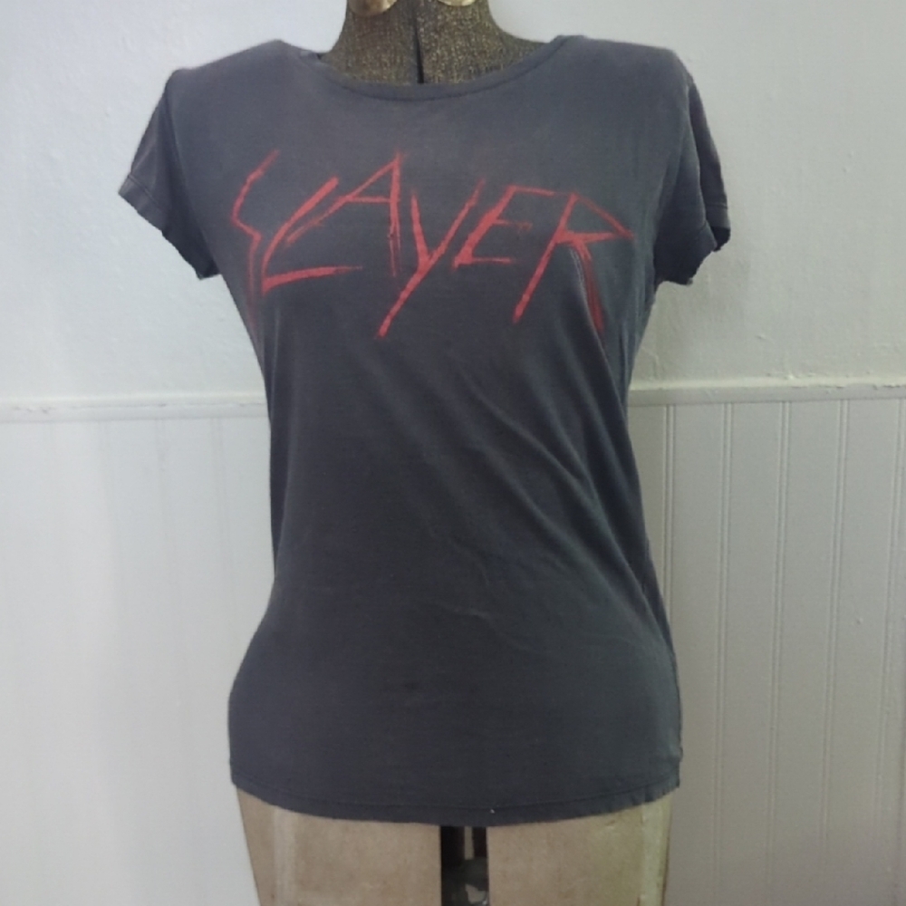 Red and Black Fitted Short Sleeve Tee